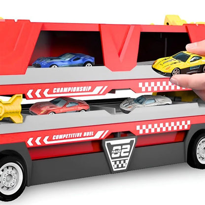 KiddoTrace™ - Camion transportable avec 6 voitures gratuites